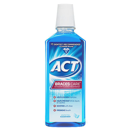 ACT Braces Care Anticavity Mouthwash (18oz)
