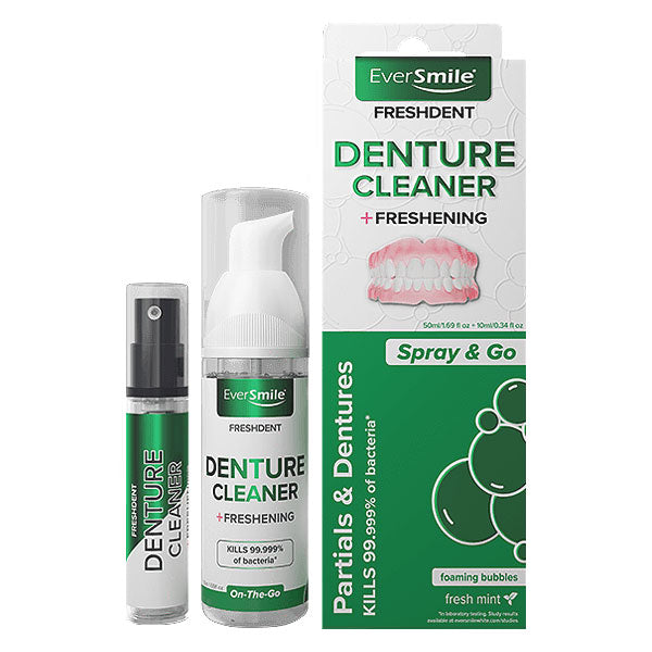 EverSmile FreshDent Denture Cleaner (50ml) + Freshener Spray (10ml) Clearance Special