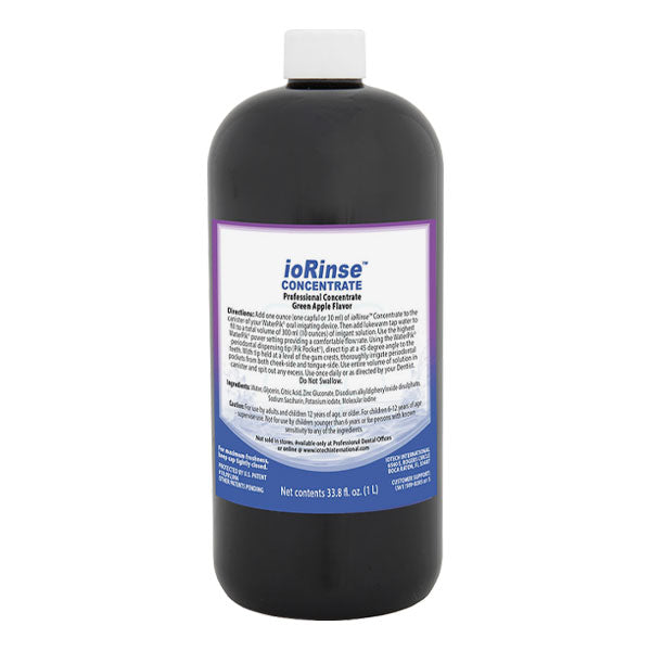 IoTech ioRinse Concentrate Professional Dental Irrigant - Green Apple (1L)