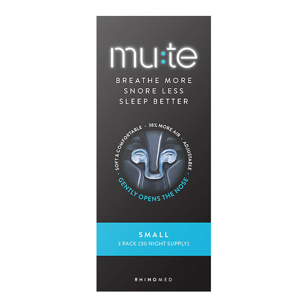 Mute Anti-Snoring Nasal Breathing Aid - Small (3pk)