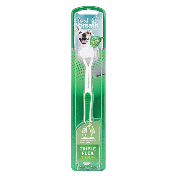 TropiClean Fresh Breath Triple Flex Toothbrush for Small Dogs