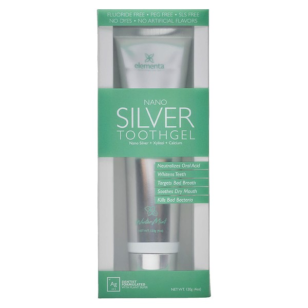 Elementa Nano Silver Fluoride-Free Tooth Gel - Wintermint (4oz)