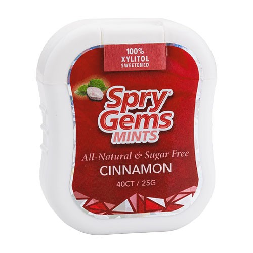 Spry Gems Cinnamon Xylitol Mints (40ct)