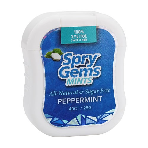 Spry Gems Peppermint Xylitol Mints (40ct)