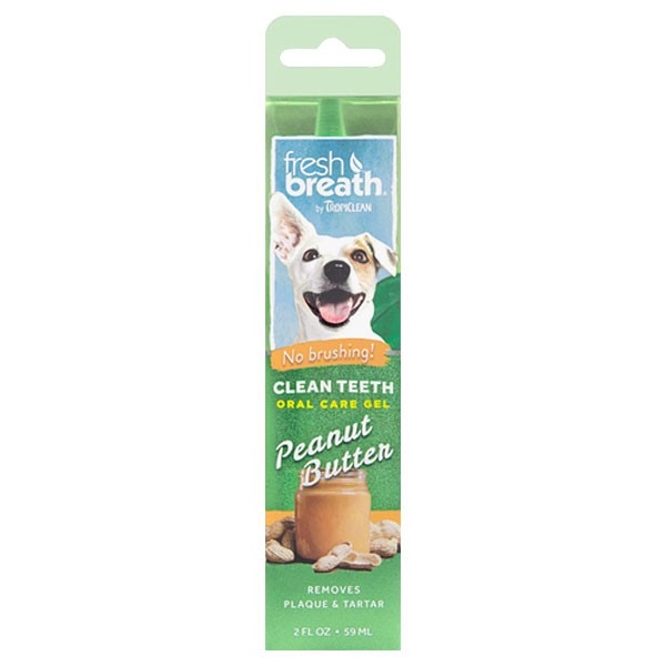 TropiClean Fresh Breath Clean Teeth Gel for Dogs - Peanut Butter (2oz)