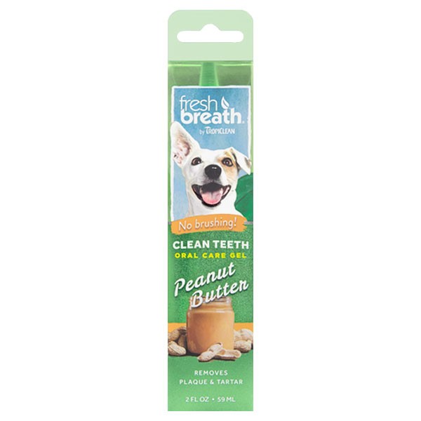 TropiClean Fresh Breath Clean Teeth Gel for Dogs - Peanut Butter (2oz)