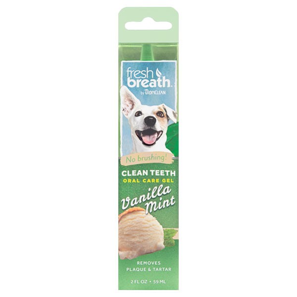 TropiClean Fresh Breath Clean Teeth Gel for Dogs - Vanilla Mint (2oz)
