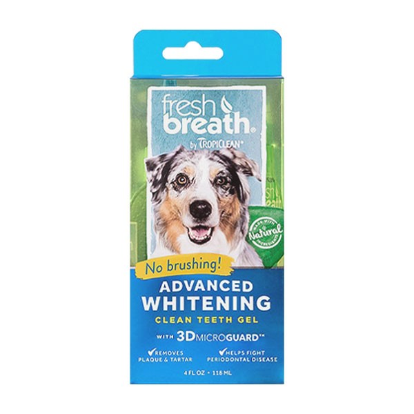 TropiClean Fresh Breath Clean Teeth Advanced Whitening Gel for Dogs (4oz)