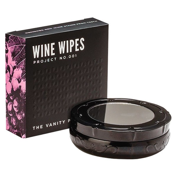 Wine Wipes Stain Removing Tooth Cleaners in Compact Case (15ct)