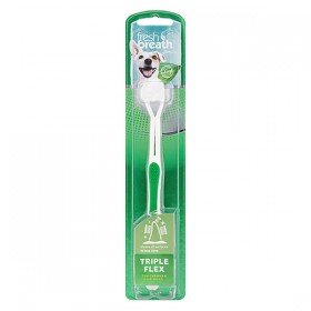 TropiClean Fresh Breath Triple Flex Toothbrush for Dogs
