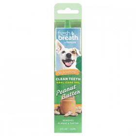 TropiClean Fresh Breath Clean Teeth Gel for Dogs - Peanut Butter (2oz)