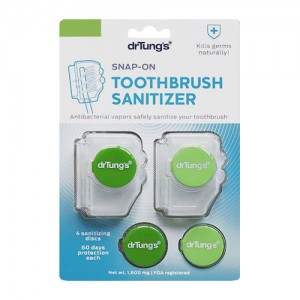DrTungs Snap-On Toothbrush Protector (2ct)