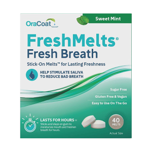 OraCoat FreshMelts Fresh Breath Stick-on Melts - Sweet Mint (40ct)  - Clearance Special