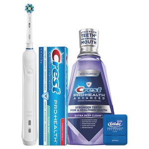 Oral B and Crest Pro 1000 Daily Clean Electric Rechargeable Toothbrush Bundle