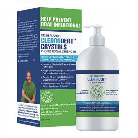 Dr. Berland's Cleanadent Crystals Liquid Soak Cleanser (12oz)