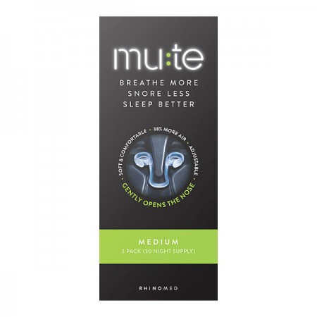 Mute Anti-Snoring Nasal Breathing Aid - Medium (3pk)